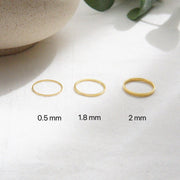 18K Gold Thin Band ring