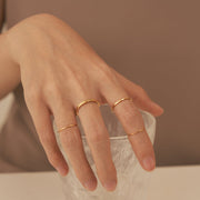 18K Gold Thin Band Ring