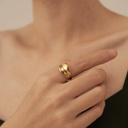 18K Gold Chunky Stacking Ring