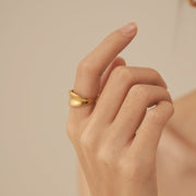 18K Gold Chunky Stacking Ring