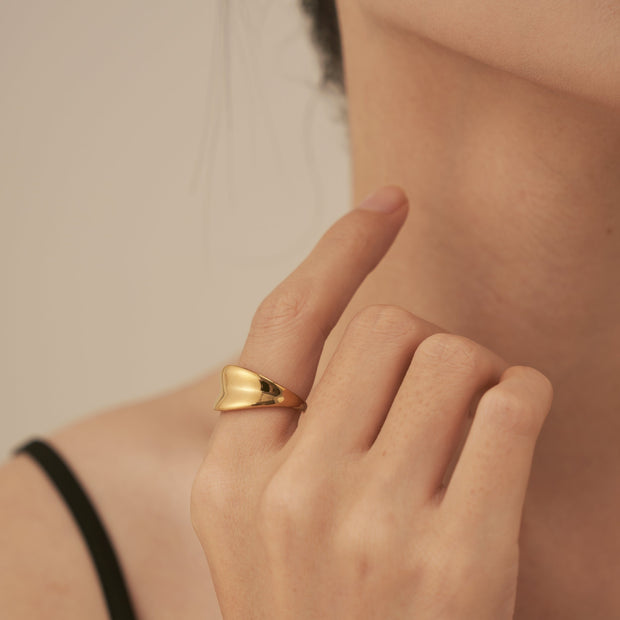 18K Gold Chunky Stacking Ring