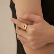 18K Gold Chunky Stacking Ring