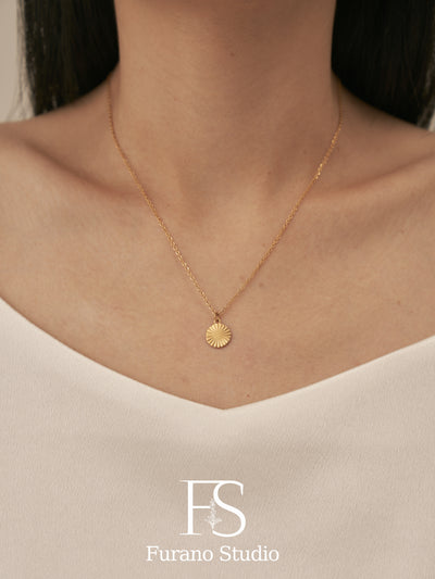 18K Gold Sunbeam Necklace