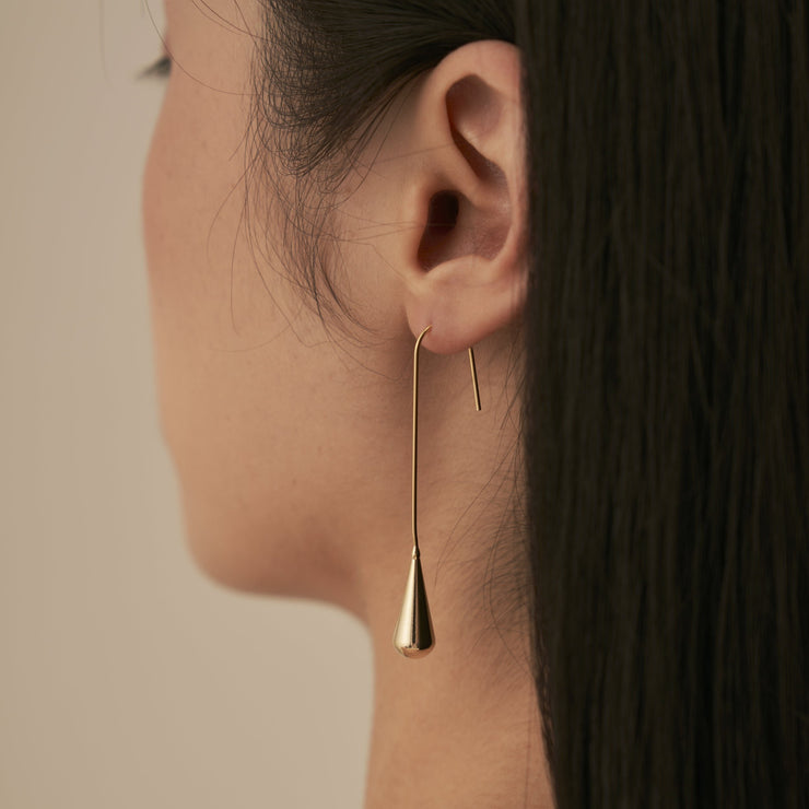 14K Gold Water Drop Earrings