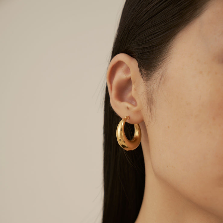 14K Gold Lightweight Hoops