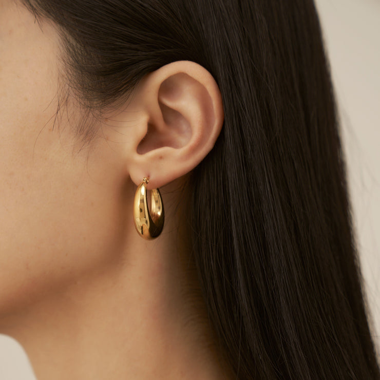 14K Gold Lightweight Hoops