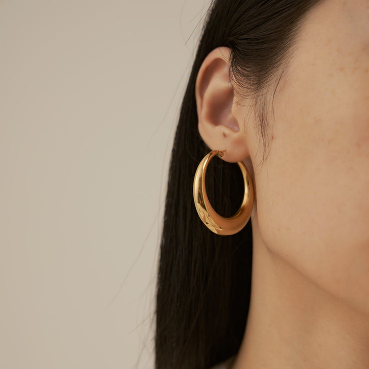 14K Gold Lightweight Hoops