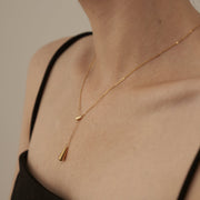 18K Gold Water Drop Necklace