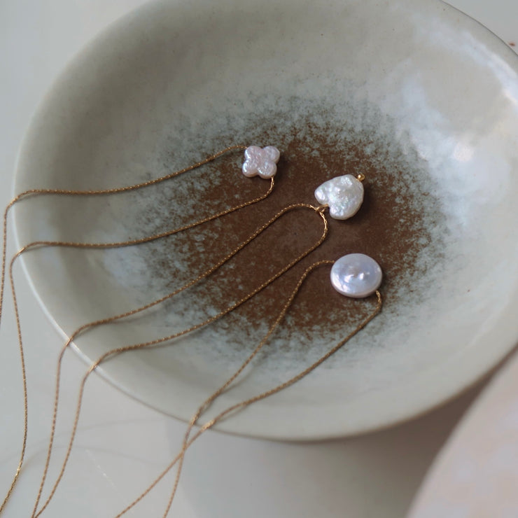 18K Gold Pearl Pendant Necklace