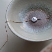 18K Gold Pearl Pendant Necklace