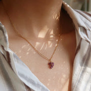 18K Gold Crystal Grape Necklace