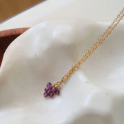 18K Gold Crystal Grape Necklace