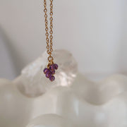 18K Gold Crystal Grape Necklace