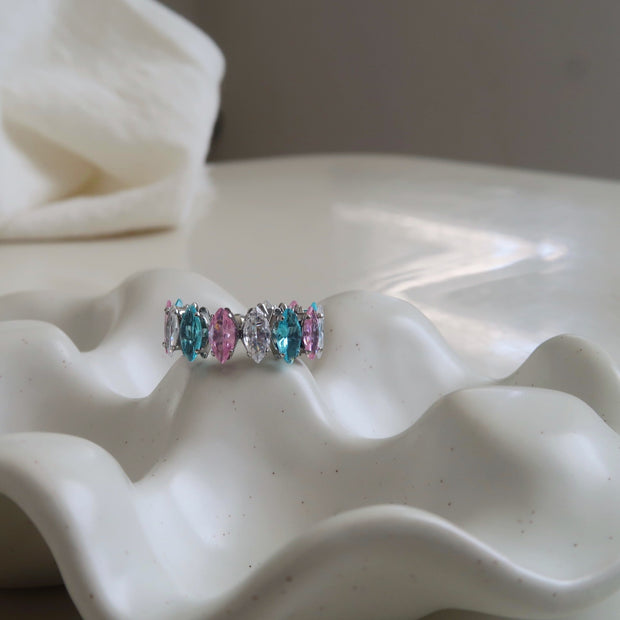 Crystal Multi-Color Adjustable Ring