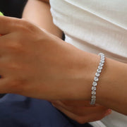 18K Gold CZ Tennis Bracelet