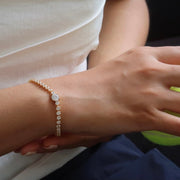 18K Gold CZ Tennis Bracelet