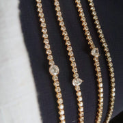 18K Gold CZ Tennis Bracelet