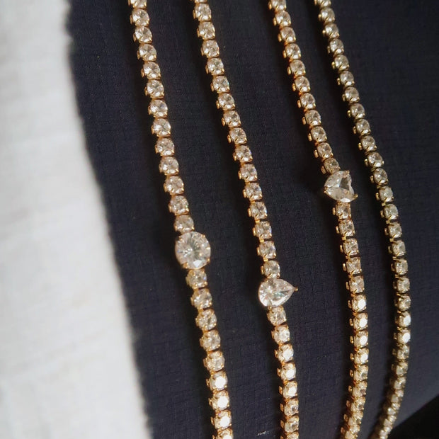 18K Gold CZ Tennis Bracelet