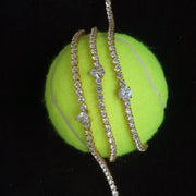 18K Gold CZ Tennis Bracelet