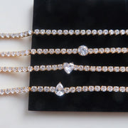 18K Gold CZ Tennis Bracelet