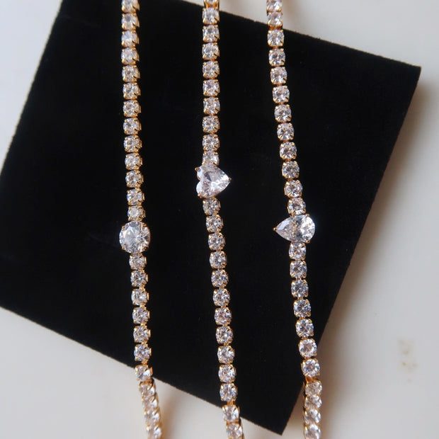 18K Gold CZ Tennis Bracelet