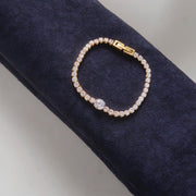18K Gold CZ Tennis Bracelet