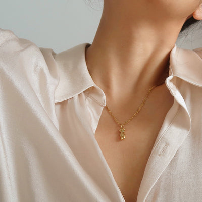 18K Gold Female Body Necklace