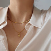 18K Gold Female Body Necklace