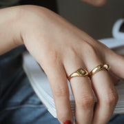 18K Gold Daisy Flower Ring