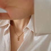 18K Gold Female Body Necklace