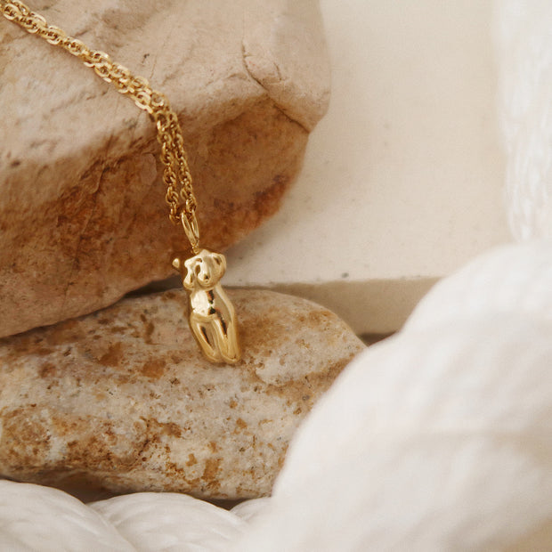 18K Gold Female Body Necklace