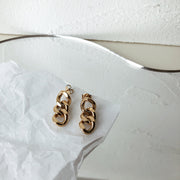 18K Gold Chunky Chain Earrings