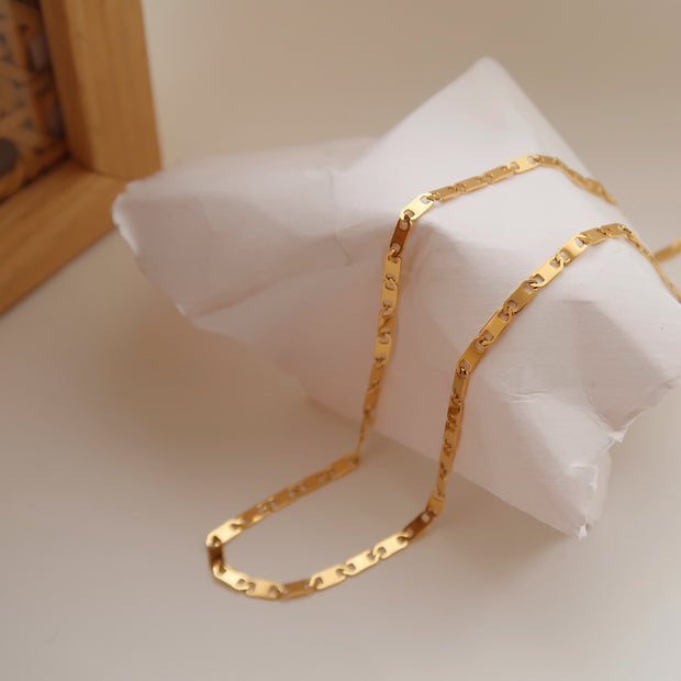 18K Gold Thin Chain Choker