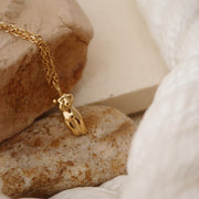 18K Gold Female Body Necklace