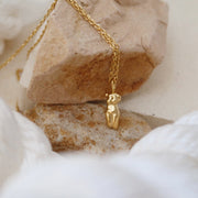 18K Gold Female Body Necklace