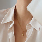 18K Gold Female Body Necklace