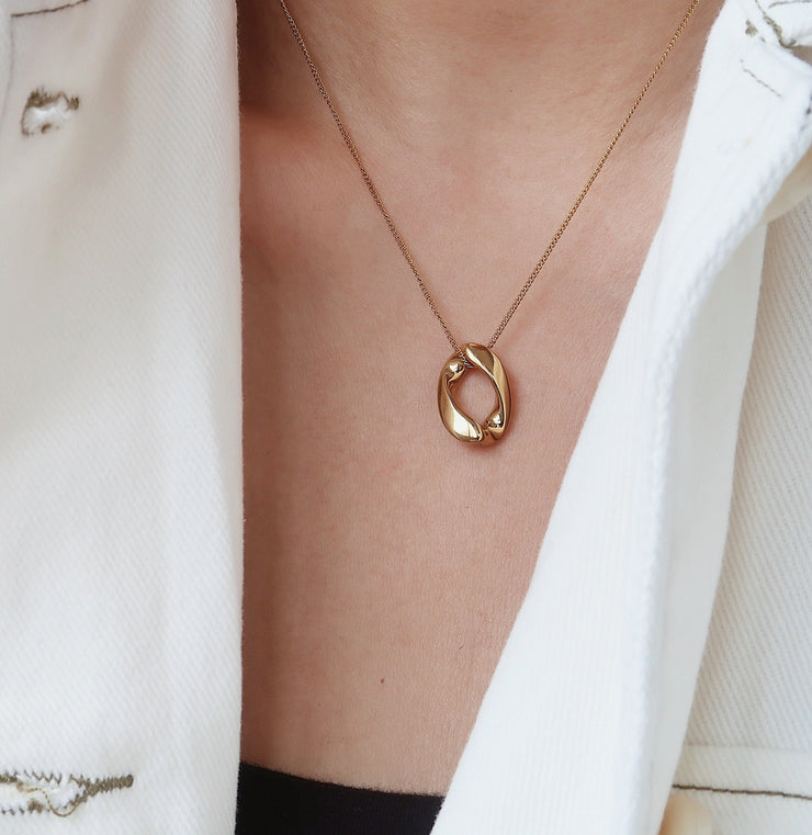 18K Gold Infinity Loop Necklace