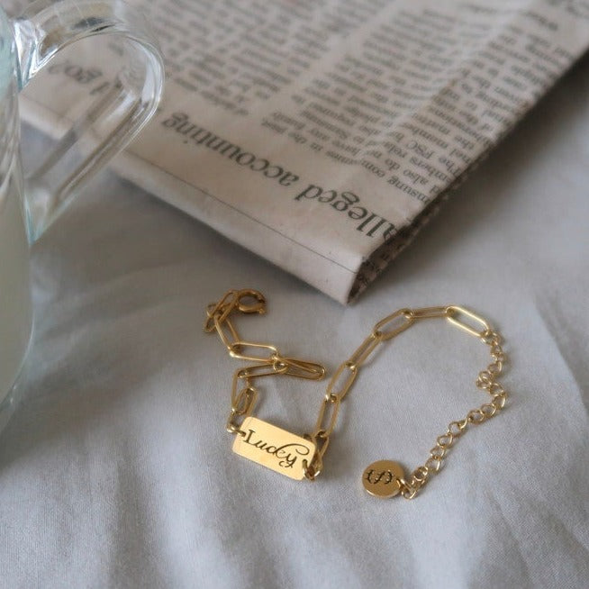 14K Gold Lucky Bracelet