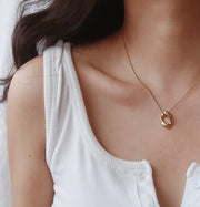 18K Gold Infinity Loop Necklace