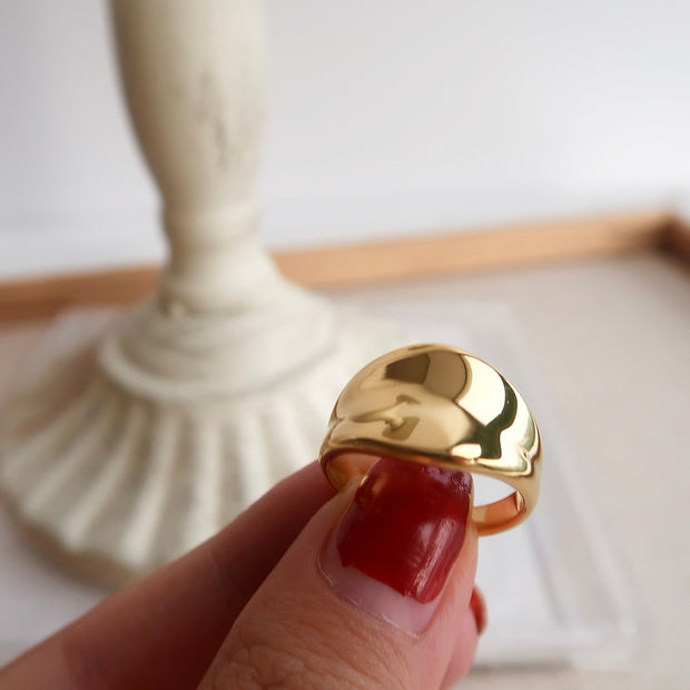 18K Gold Chunky Stacking Ring