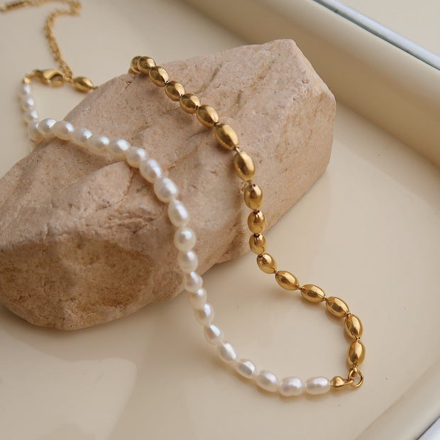 18K Gold Freshwater Pearl Choker