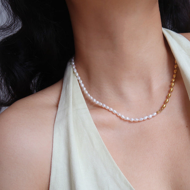 18K Gold Freshwater Pearl Choker