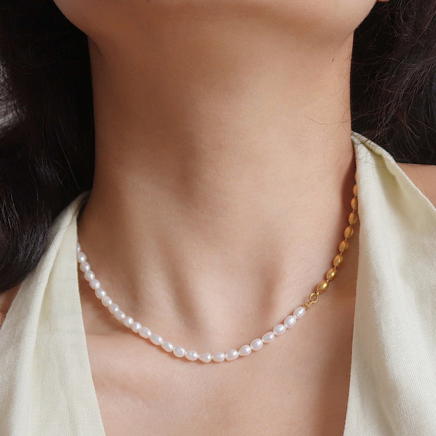 18K Gold Freshwater Pearl Choker