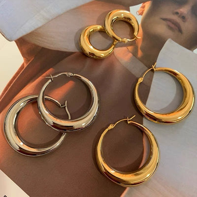 14K Gold Lightweight Hoops