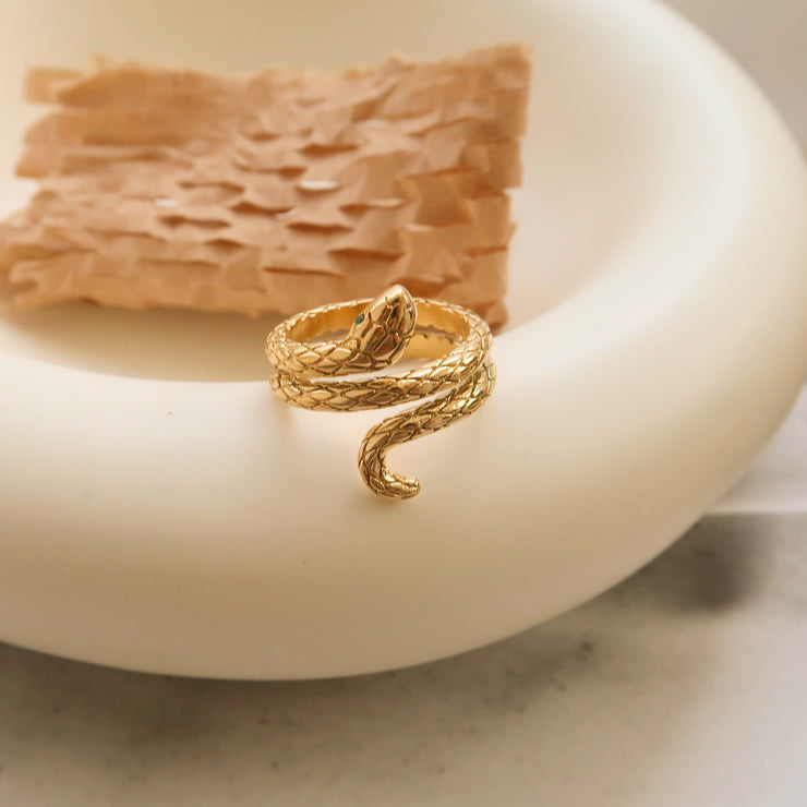 18K Gold Snake Ring