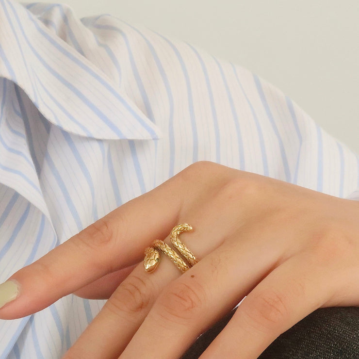 18K Gold Snake Ring