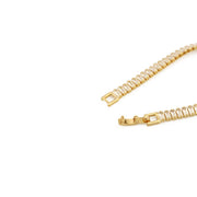 18k Gold CZ Shiny Thick Band Bracelet