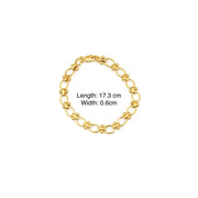 18k Gold CZ Shiny Thick Band Bracelet