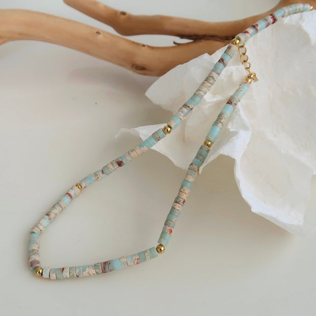 Nature Stone Beaded Necklace