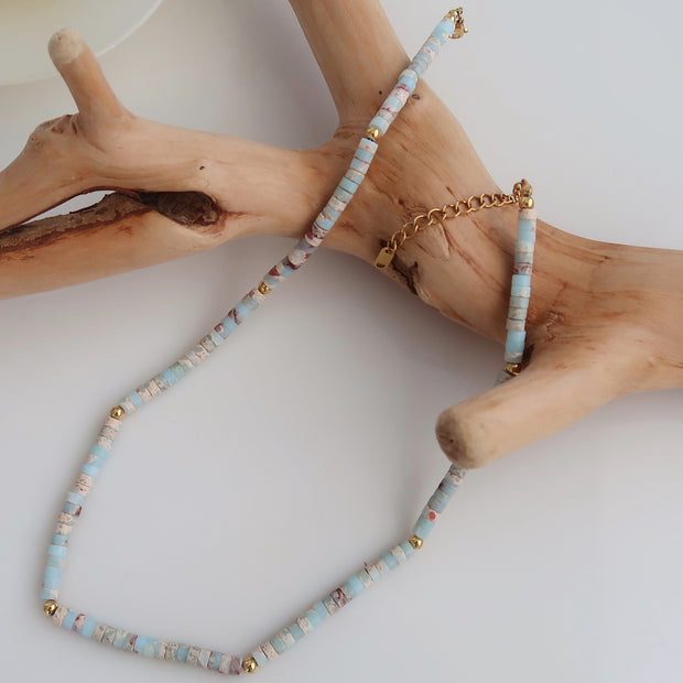 Nature Stone Beaded Necklace